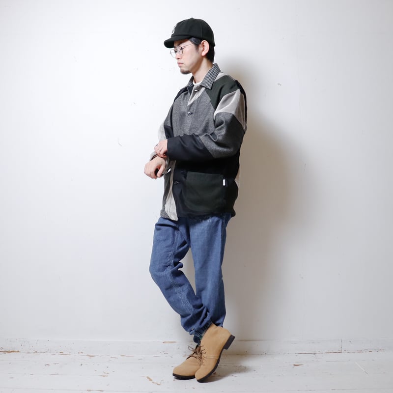 MEN'S】rebear by Johnbull ウールライクパッチワークジャケット RE2...