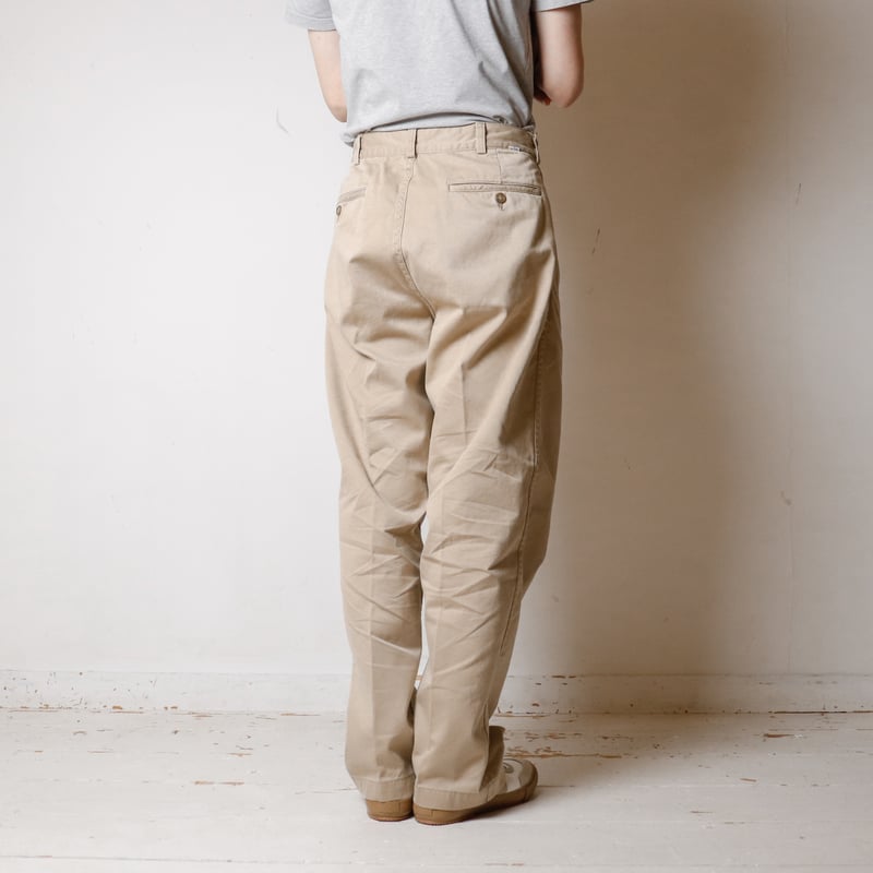 新品未使用 orSlow Two Tuck Wide Trousers L(3) ORSLOW TWO TUCK WIDE TROUSERS KHAKI | TODAY CLOTHING