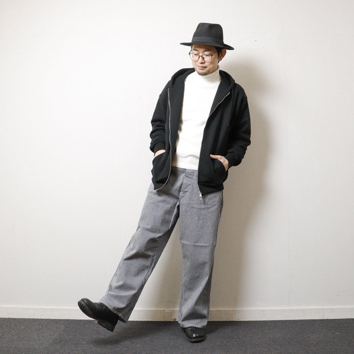 UNISEX】orSlow[オアスロウ] WIDE FIT 30'S HICKORY PAI