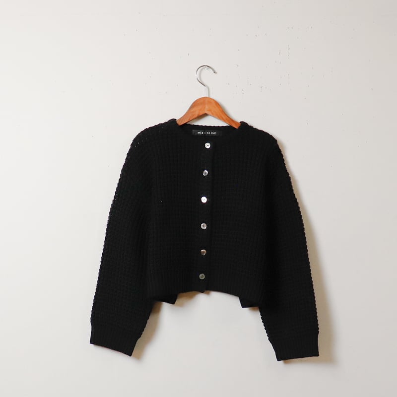 WOMEN'S】mizuiroind[ミズイロインド]ワッフルニットカーディガン 3-220