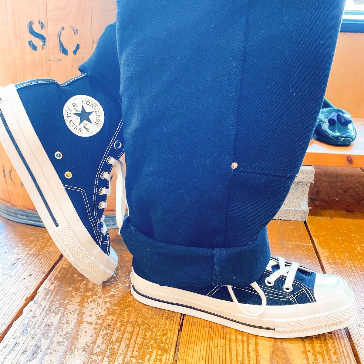 CR741 ⭐️HTC⭐️スターバースト⭐️ブラック⭐️ブルーストーン⭐️32 CONVERSE ALL STAR US AGEDCOLORS HI 