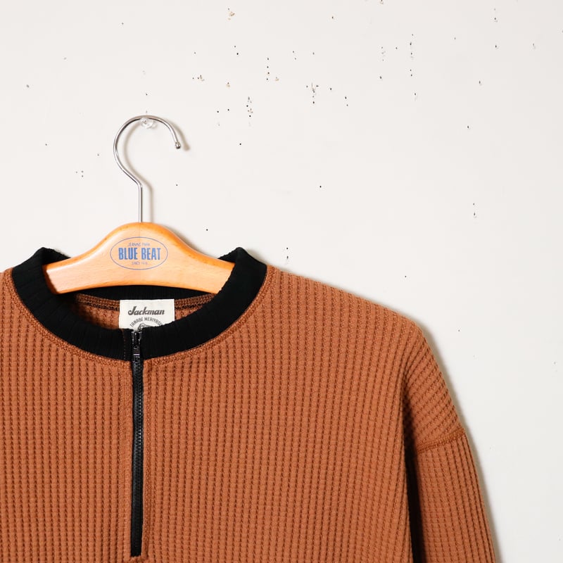 MEN'S】JACKMAN [ジャックマン] Waffle Half Zip(ワッフルハー
