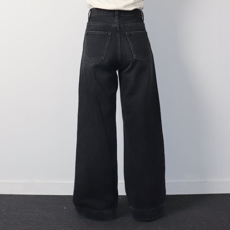 WOMEN'S 】Johnbull[ジョンブル] ブラックデニムワイドパンツ JL244P1