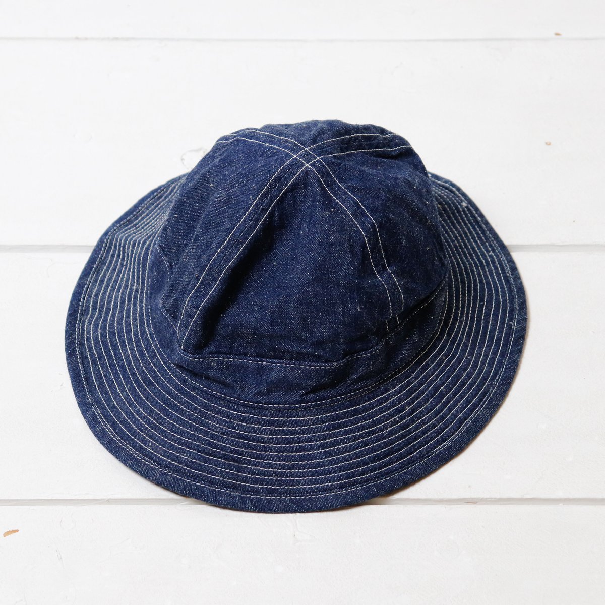 【美品】オアスロウ orslow US.NAVY デニムハット orSlow オアスロウ US NAVY WIDE BRIM HAT デニムハット ワイド