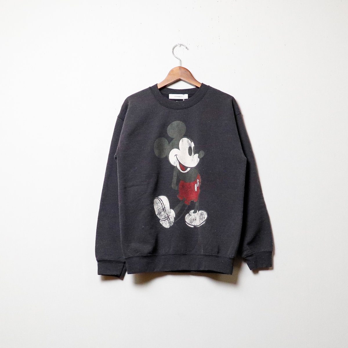 JOHNBULL×Disney ジョンブル　ディズニー　コラボスウェット白足 UNISEX】JOHNBULL[ジョンブル] MICKEY MOUSE プルオーバー / J
