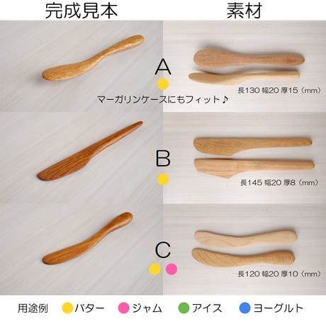 「いろいろ使える木のヘラ作り」キット【２本分】