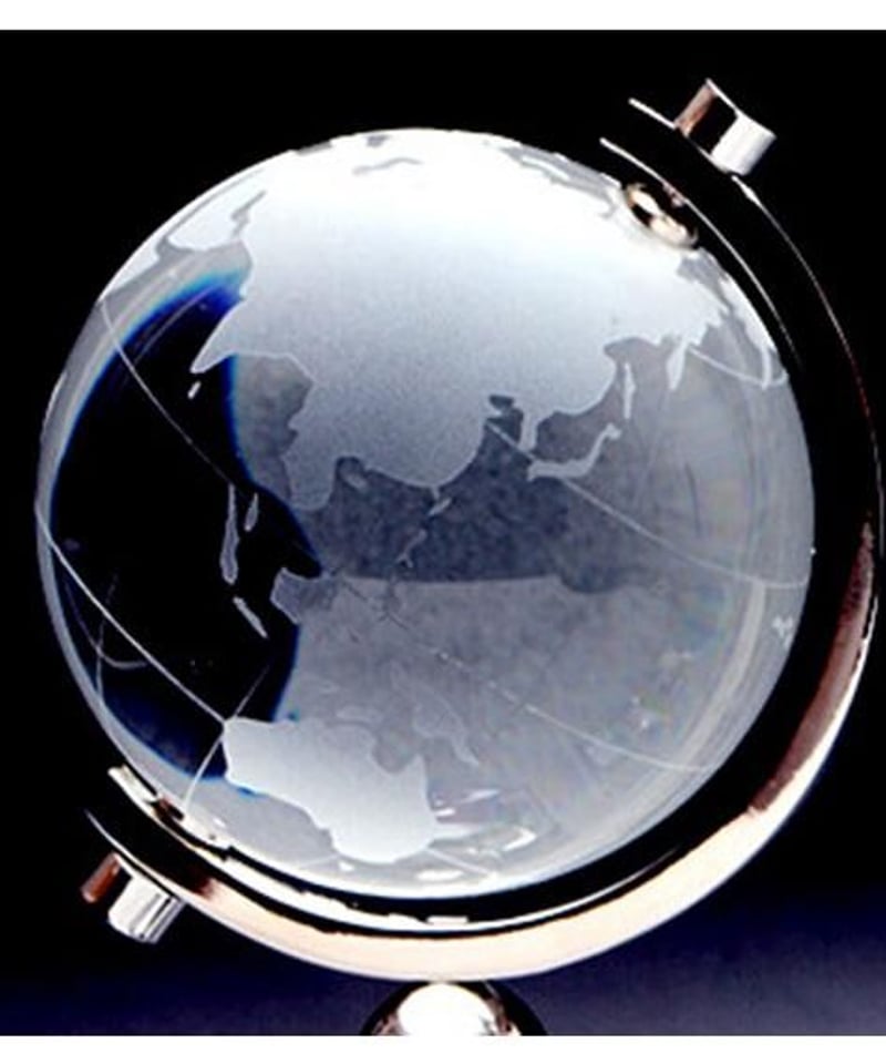 クリスタル地球儀 シルバー時計 加工費込み | 日本橋コストコ
