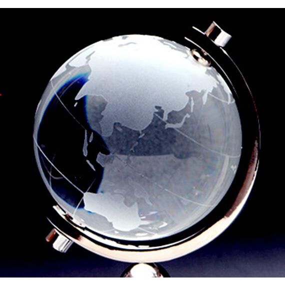 クリスタル地球儀 シルバー時計 加工費込み | 日本橋コストコ