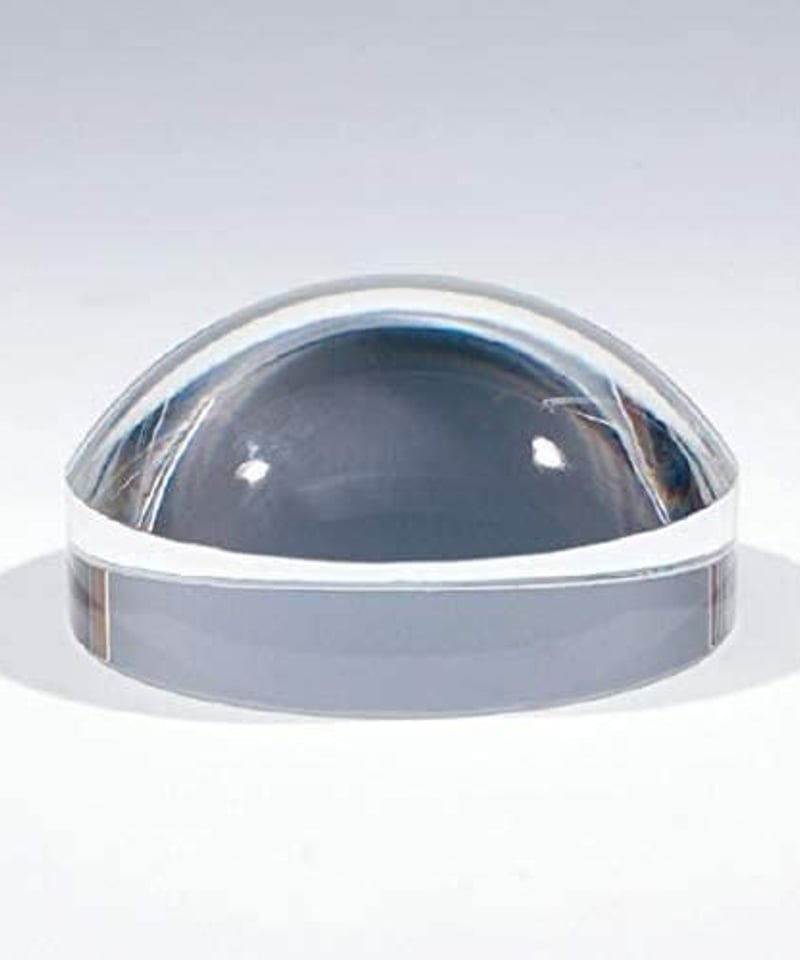 ルーペ 拡大鏡 クリスタルガラス ペーパーウェイト 文鎮 卓上ルーペ 半