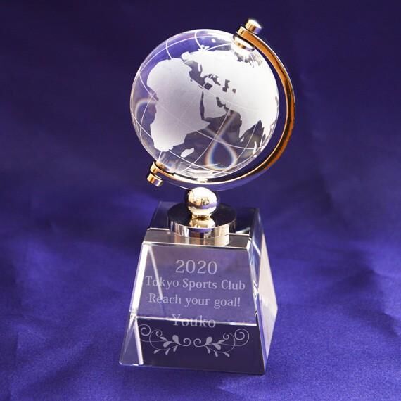 クリスタルガラス 地球儀 加工費込み | 日本橋コストコ