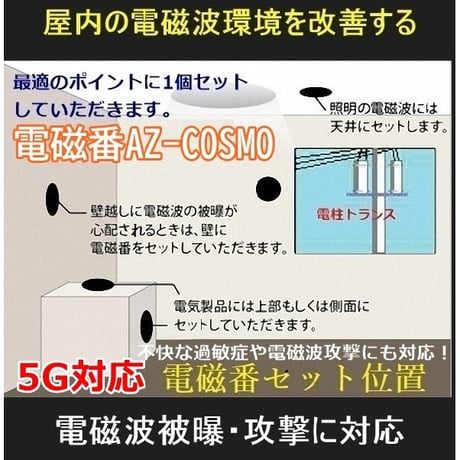 5G電磁波・超高周波対策「電磁番AZ-COSMO」３点セット