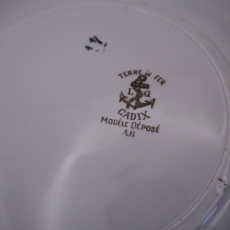 French Ironstone Plate “Cadix”：France