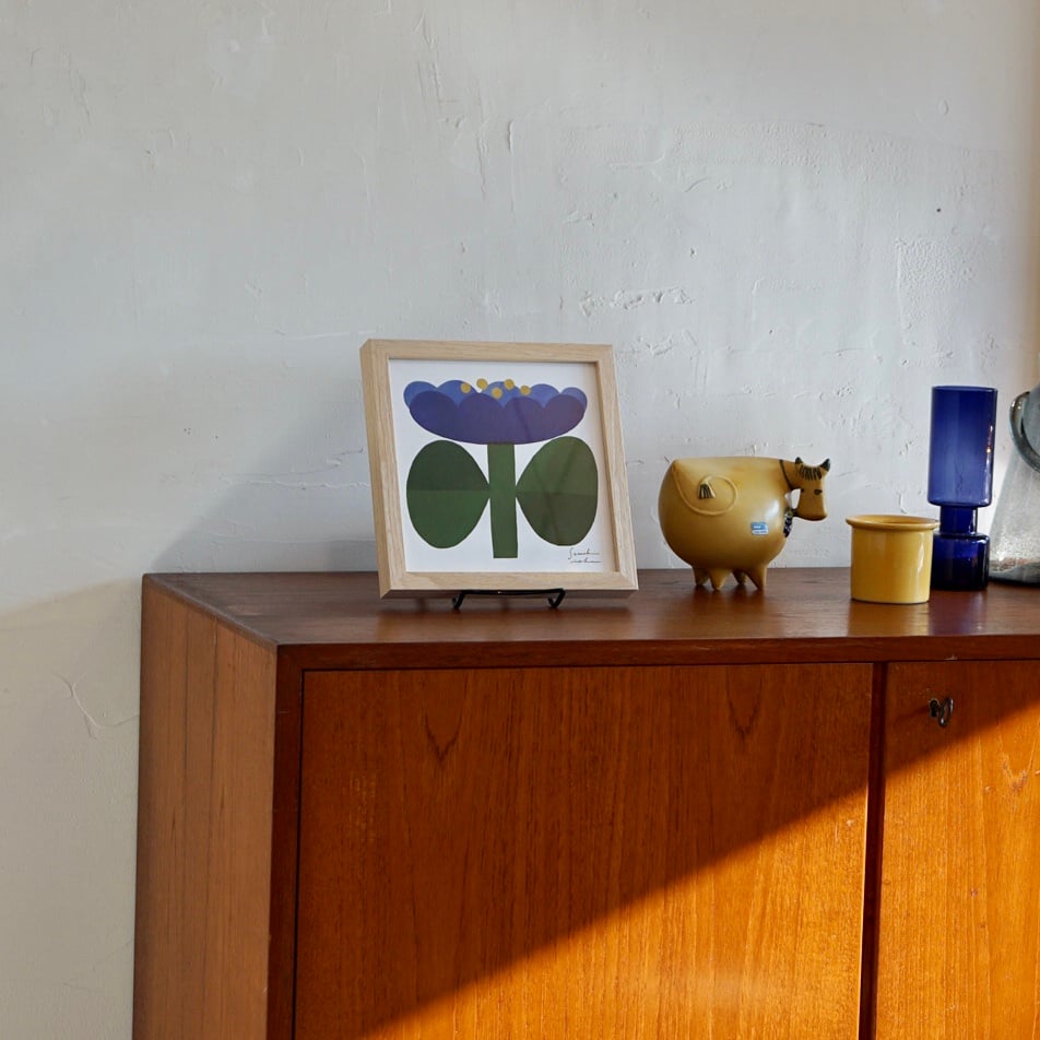 アートフレーム M ナチュラル イオクサツキ 青い花 | axcis nalf