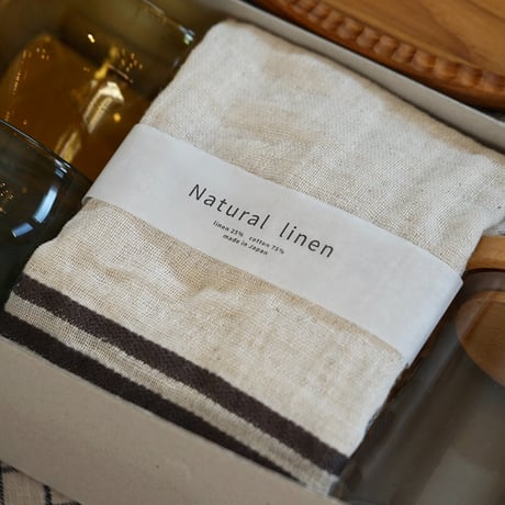 ラゴム＆ティムキャニスターギフトセット【イエローカップ、ブルーカップ＆リネンタオル、ガラスキャニスター】