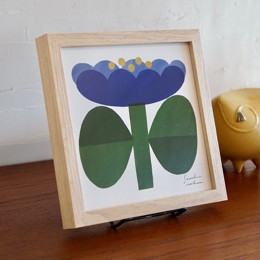 アートフレーム M ナチュラル イオクサツキ 青い花 | axcis nalf