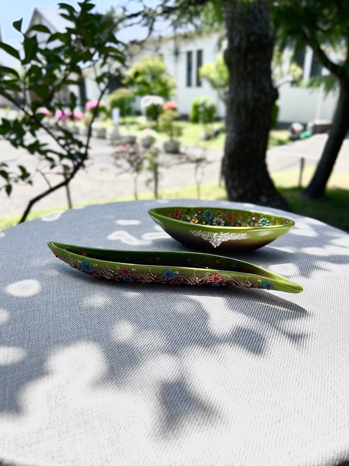 トルコ陶器メゼ・オリーブ皿・グリーン | Online Store KuTembea