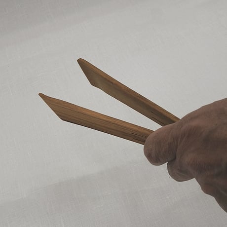 Teak Tongs S