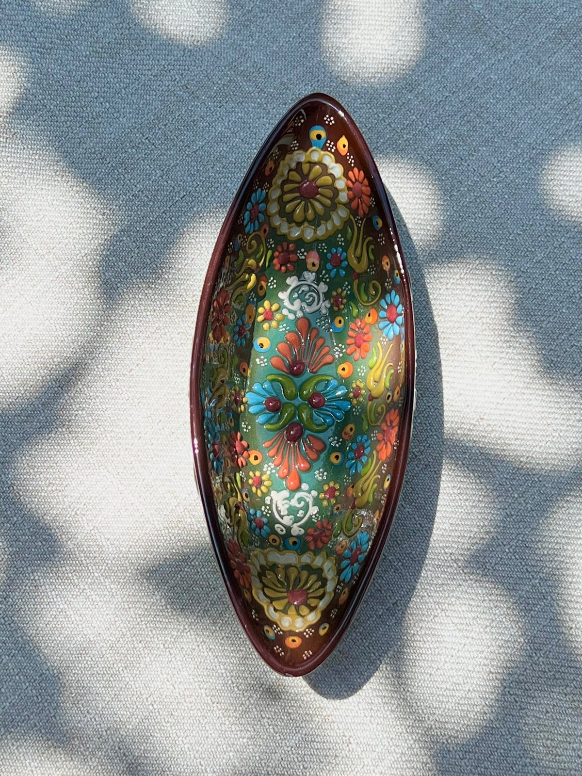 トルコ陶器ボート船型S・ブラウン | Online Store KuTembea