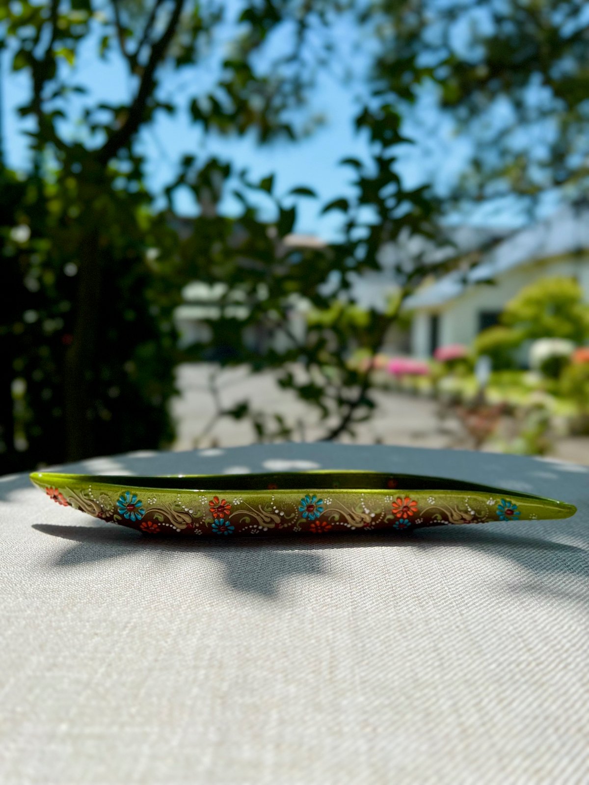 トルコ　陶器皿 トルコ陶器メゼ・オリーブ皿・グリーン | Online Store KuTembea