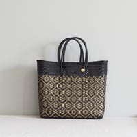 MERCADO BAG TILE：BLACK / GOLD (S)