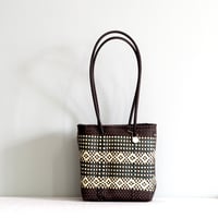MERCADO BAG GARDEN：BUCKET SLIM STYLE BROWN / CREAM / DARK GREEN