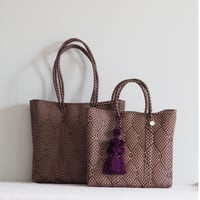 MERCADO BAG RITMO：BROWN / METARIC BLUE