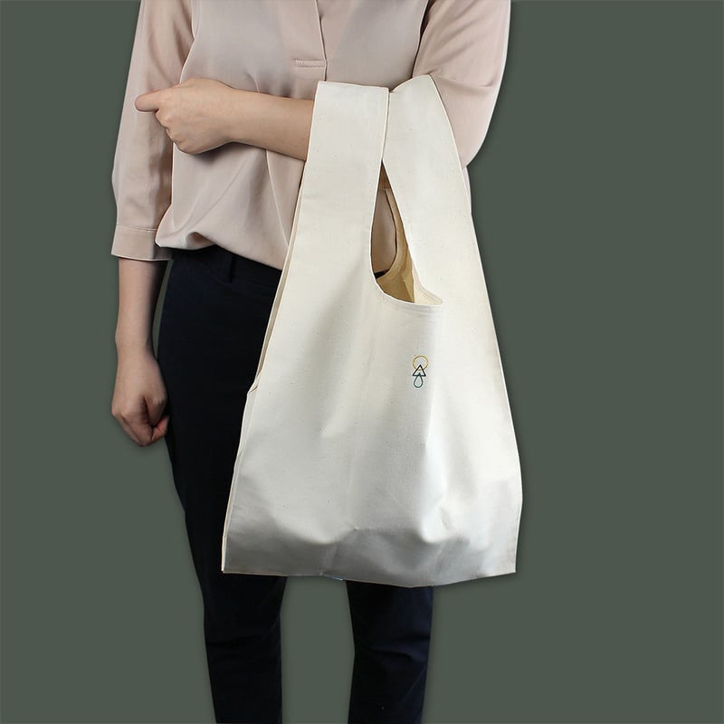 エシカルトートバッグ レジ袋型 生成 351614 | rik skog ONLINE STORE