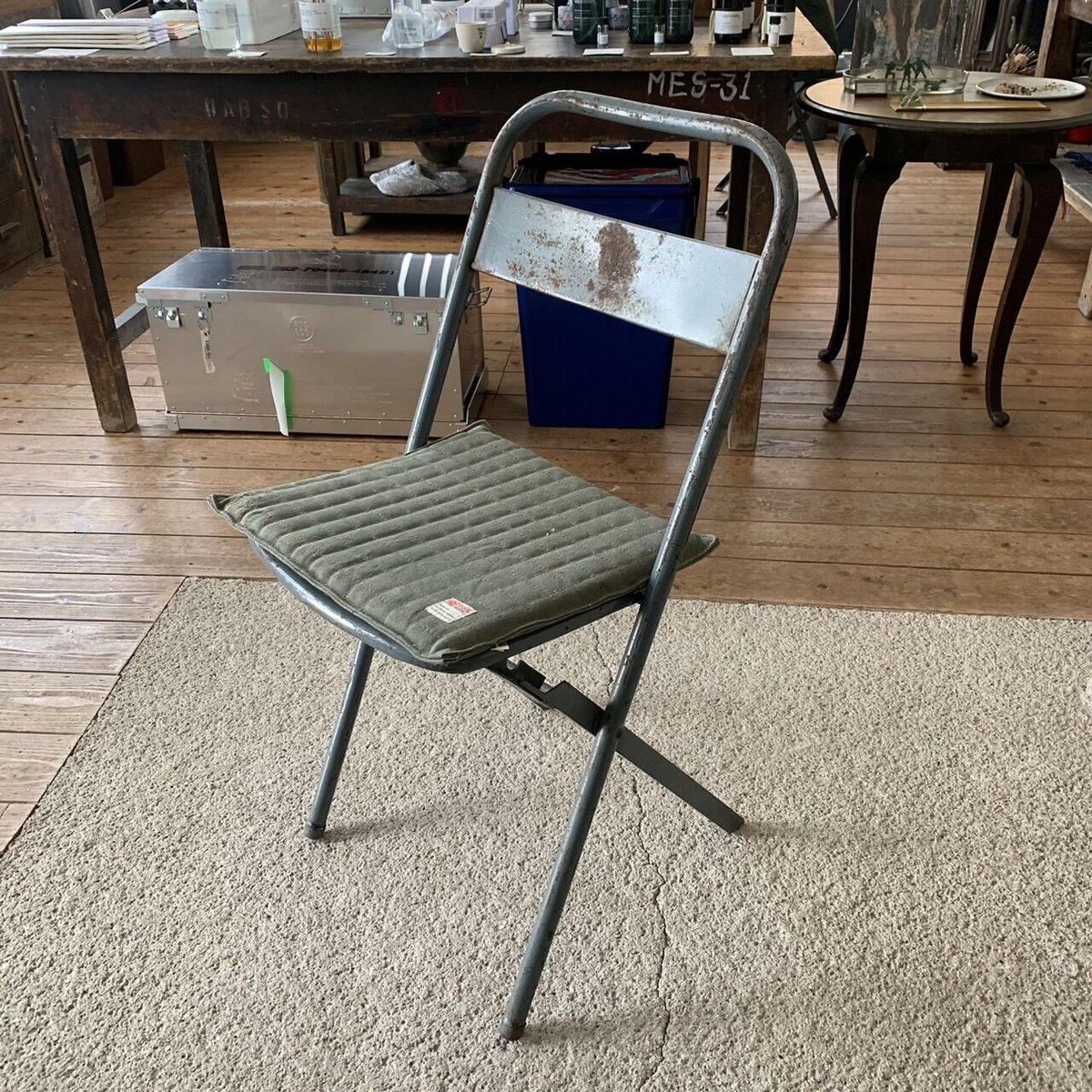 VINTAGE TENT FABRIC SEAT CUSHION | STORAGE ROOM