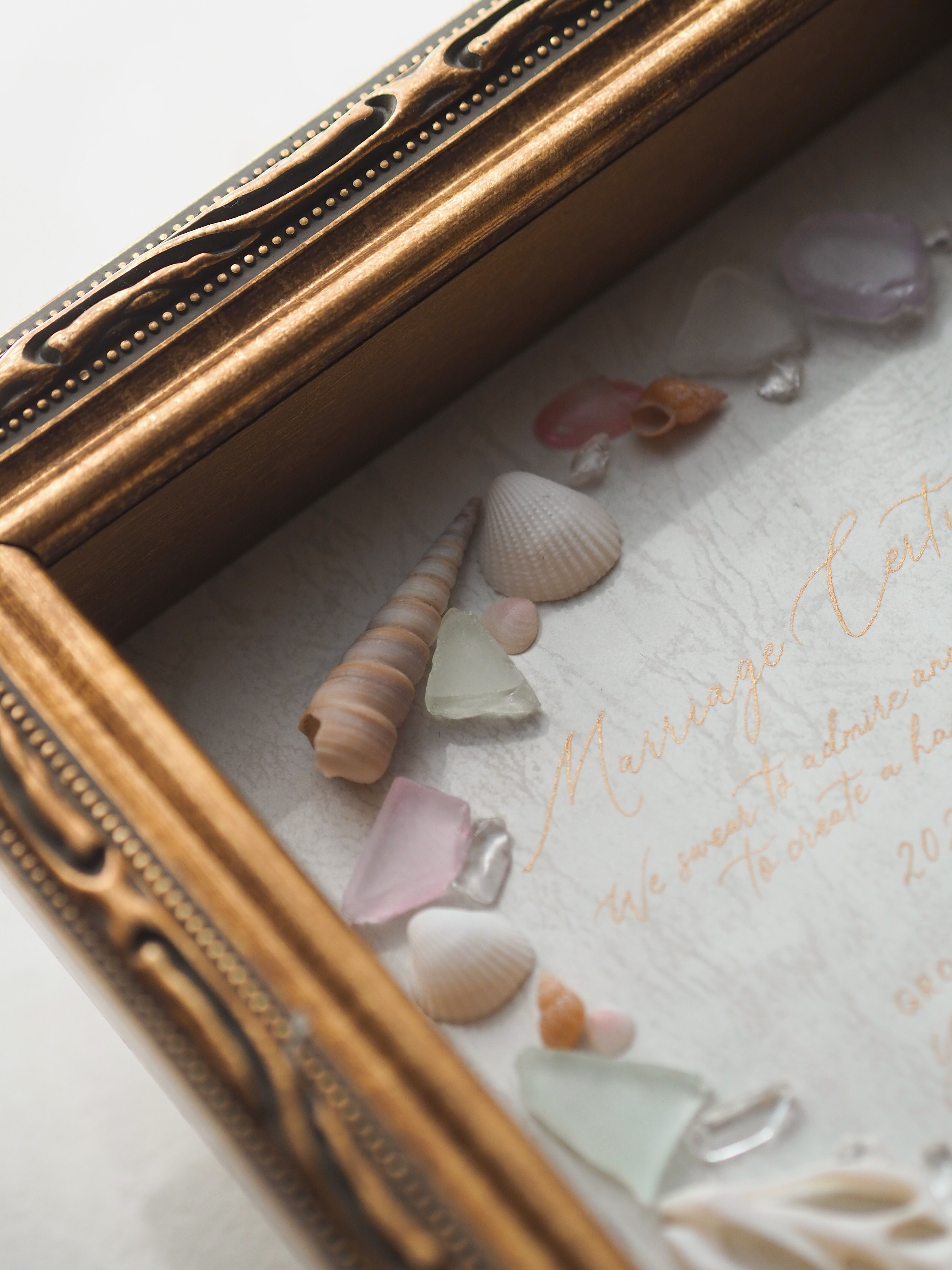 SEA GLASS + SHELL 結婚証明書 pink | PRIMULA store
