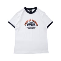 belyni Life is Tough ringer TEE - White/Sumi