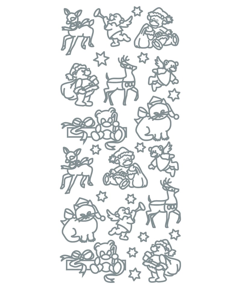 1.233-1 Christmas Animals | ステッカークラフト平野 Sticke