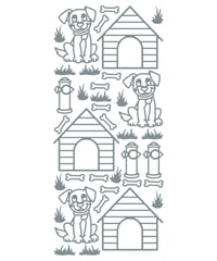 4425-01 Cute dog(犬・犬小屋)