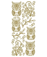 3443-00 Owls leafs(ふくろう・葉っぱ)