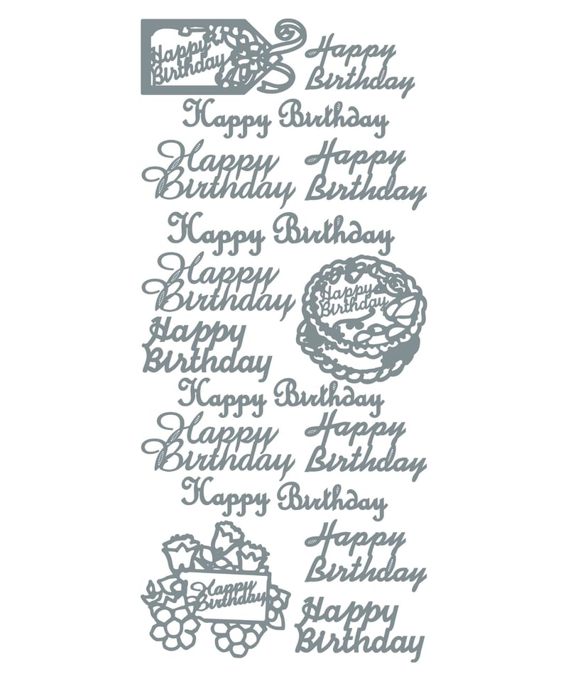 1.159-1 Various Happy Birthday(お誕生日おめでとう) | ステッ