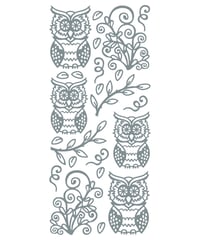 3443-01 Owls leafs(ふくろう・葉っぱ)
