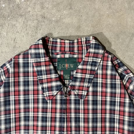 90's J.CREW - Harf Zip Cotton Jacket