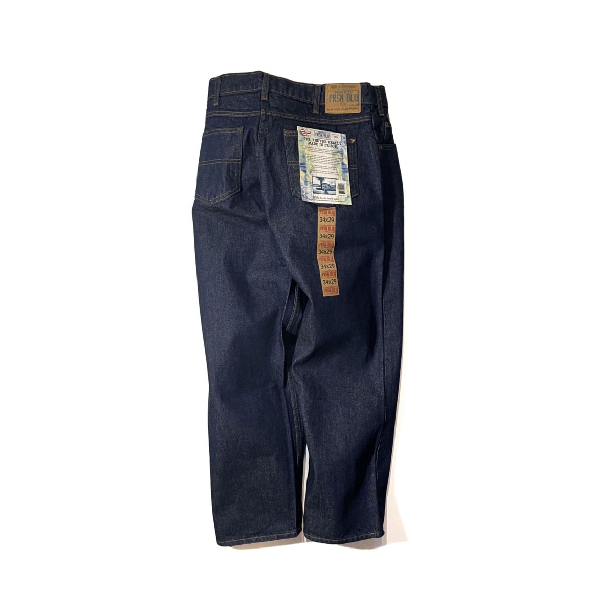 Prison Blues Black Rinsed Basic Jeans - デニム