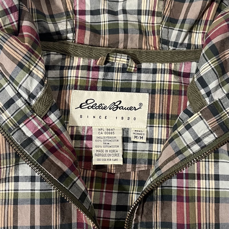 ジャケット・アウター eddie bauer cotton anorak 90s~ Eddie bauer plaid pattern cotton anorak |