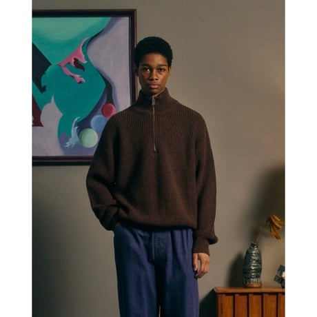 COMFORTABLE REASON - Harf Zip Knit