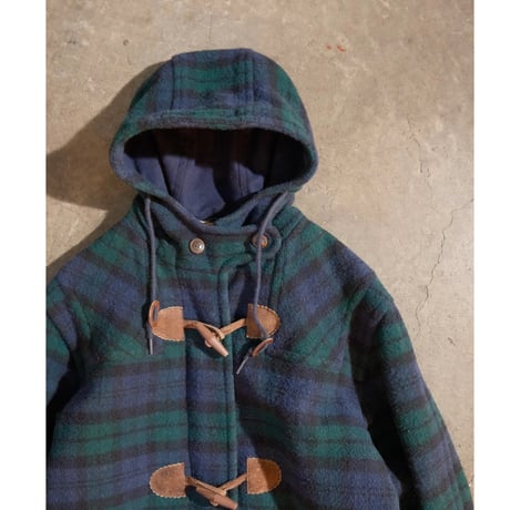 80's L.L.Bean - Checked Duffle Coat