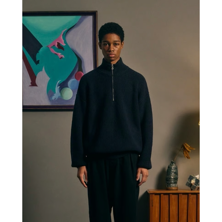 COMFORTABLE REASON - Harf Zip Knit | LOFT