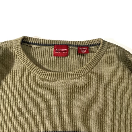00's ARROW - Striped Cotton Sweater