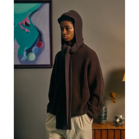 COMFORTABLE REASON - Waffle Hood Scarf