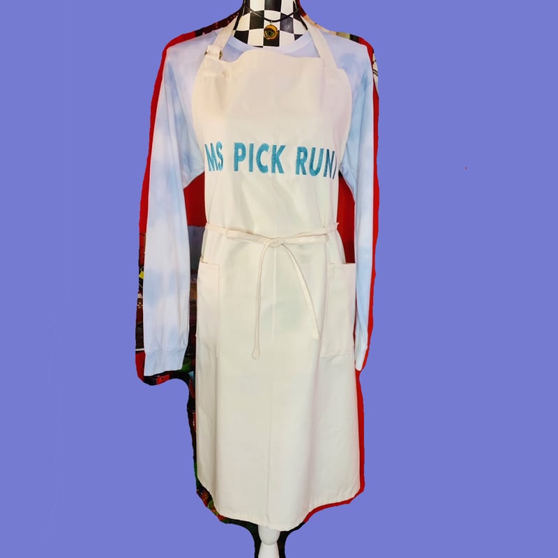 mspickruntロゴ刺繍エプロン | MS PICK RUNT