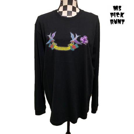 ms pick runt オリジナル刺繍 ロングTシャツ