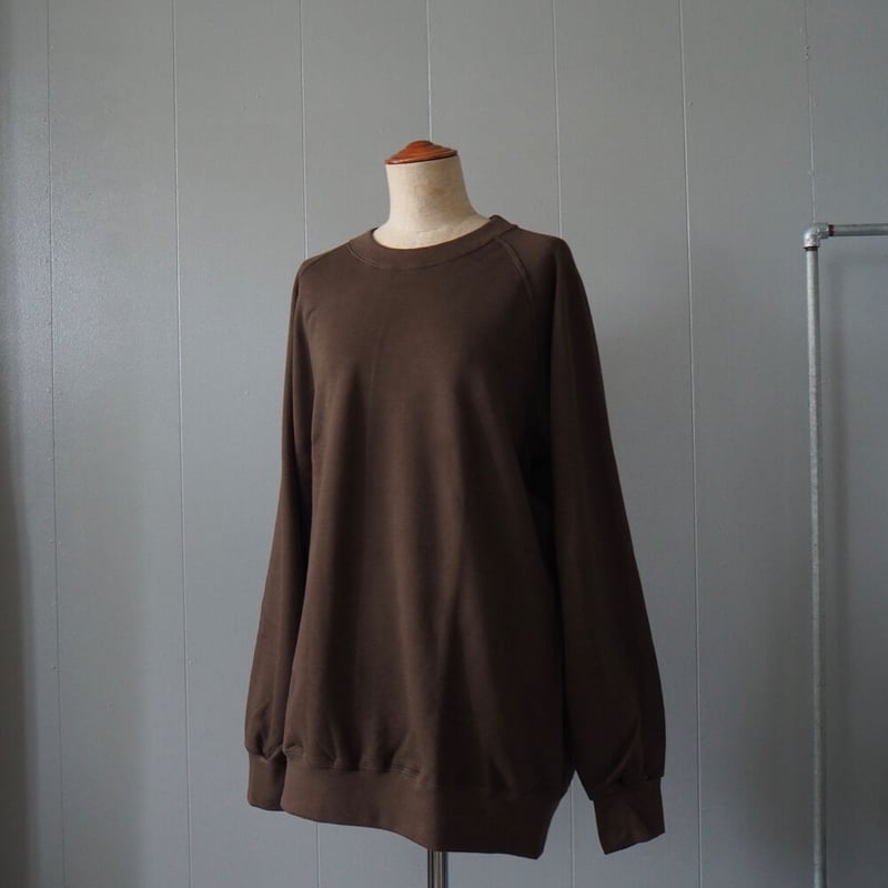 Nice TTTMSWブラウン スウェット continuer de NICE CLAUP スウェット 裏起毛フラワー刺繍スウェット