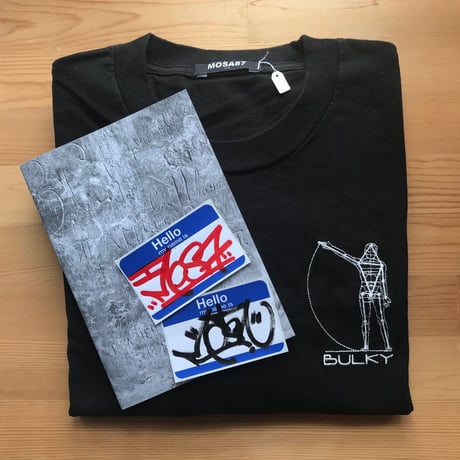 MOSA "BULKY T-SHIRTS B&W 2 size M with zine & 2stickers"