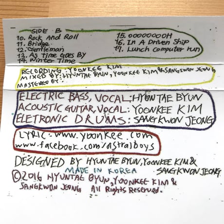 Hyuntae Byun, Yoonkee Kim and Sangkwon Jeong "ASTRAL FINANCE" cassette tape