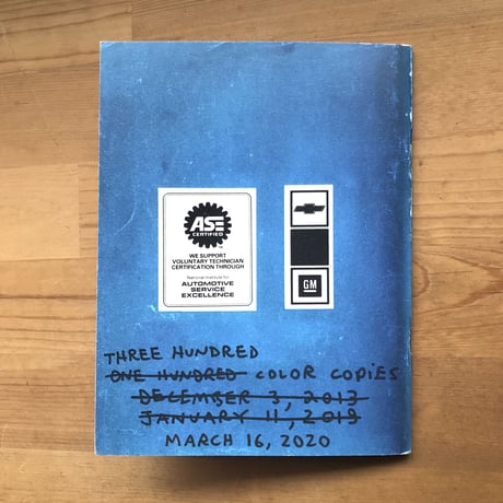 TOM SACHS "Caprice Owner's Manual (3rd)"