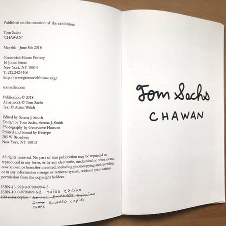 TOM SACHS "CHAWAN (3rd)"